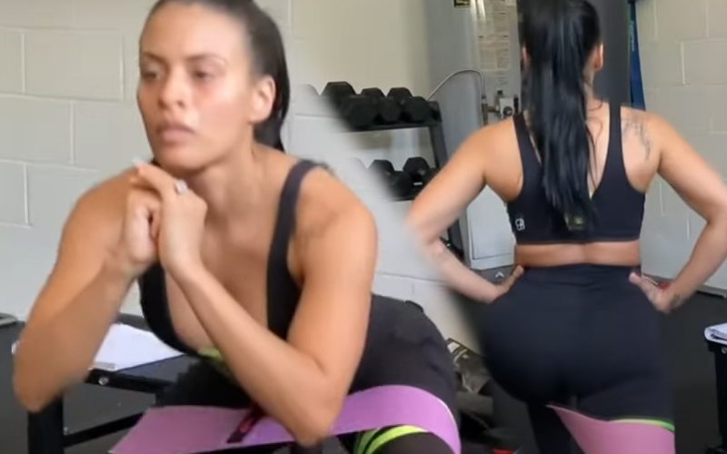 Zelina Vega Schools Fans With Fitness Band Workout