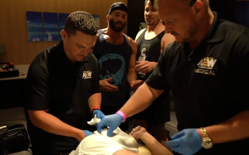 WATCH Orange Cassidy Get Stitched Up After Bloody Incident On AEW Dynamite