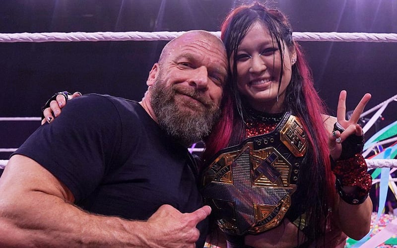 Triple H Celebrates Io Shirai WWE NXT Women’s Title Win