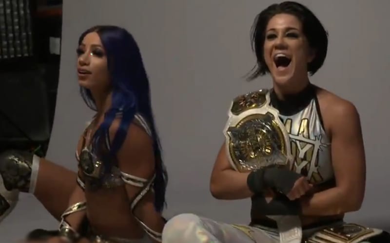 Bayley & Sasha Banks Mock ‘Hotel Floor’ Story To Celebrate WWE Women’s Tag Title Win