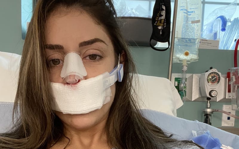 Britt Baker Proves She Has A Broken Nose With Hospital Bed Selfie