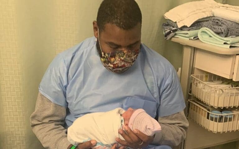 Angelo Dawkins Celebrates Birth Of Child
