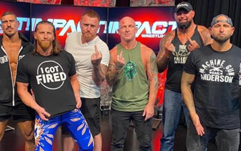 Recent WWE Releases Take Epic Photo In Front Of Impact Wrestling Logo