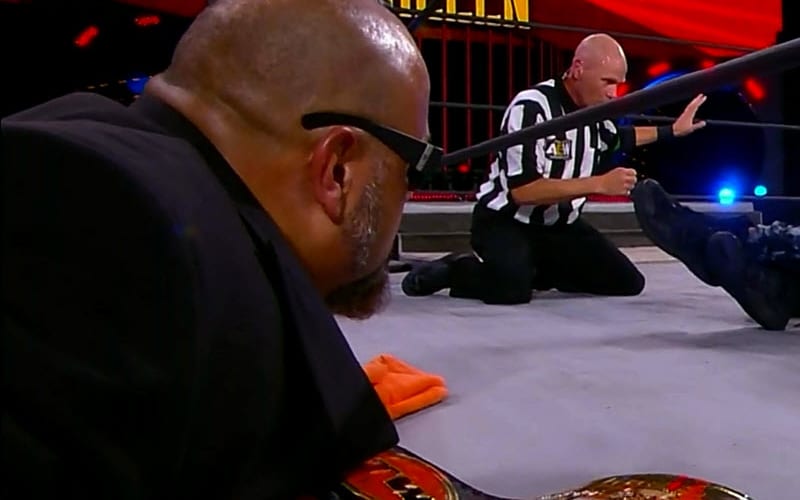 Taz Defends Decision To Throw In The Towel During AEW Title Match