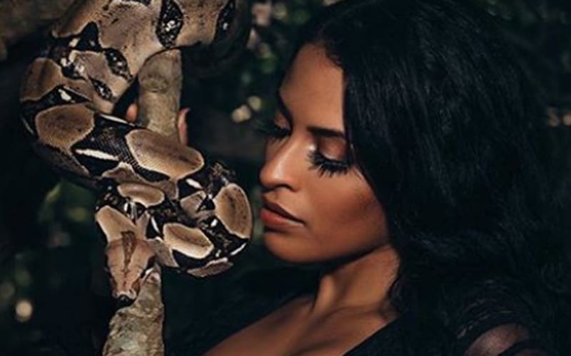 Zelina Vega Gets Friendly With Snake In New Lingerie Photo