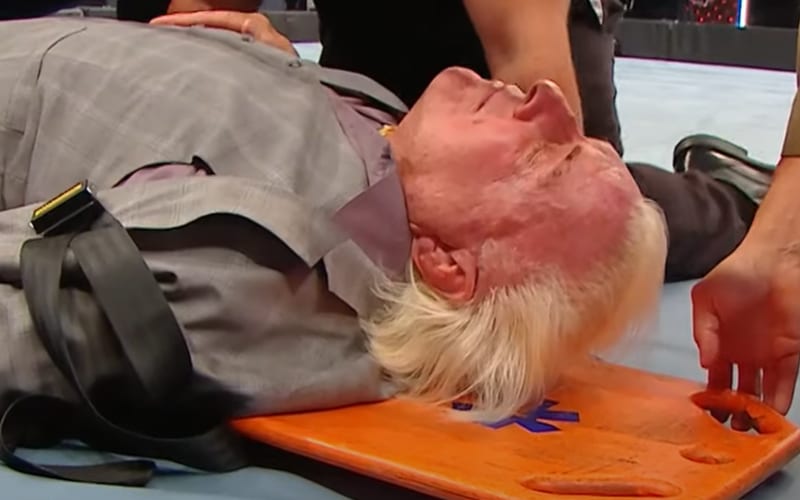 WWE Reveals Footage Of Ric Flair Stretchered Out After RAW