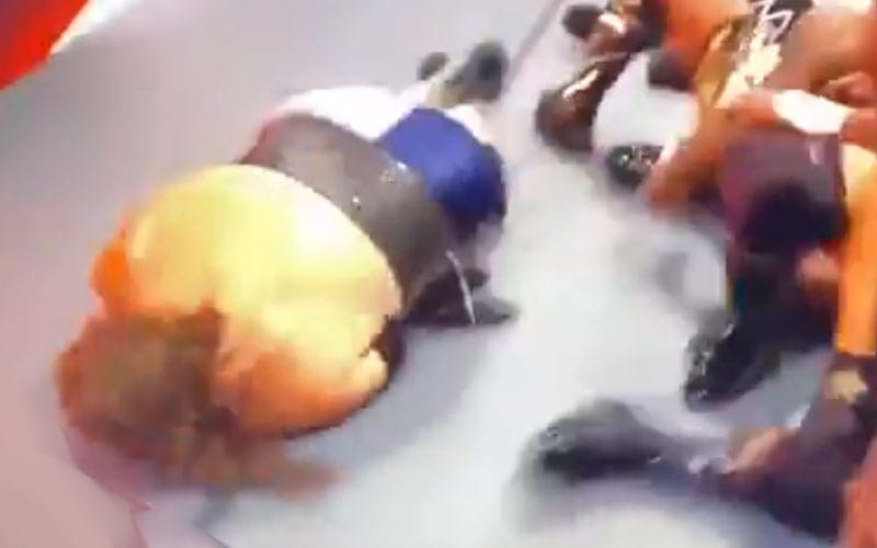 WATCH Ivar Of Viking Raiders Suffer Possible Injury During WWE RAW