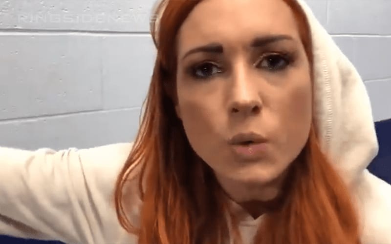Becky Lynch Backstage During WWE SmackDown This Week
