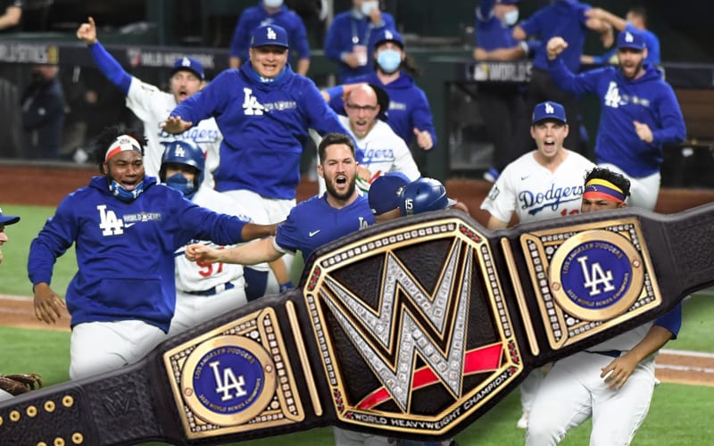 LA Dodgers Get Custom WWE Title Belt After World Series Win