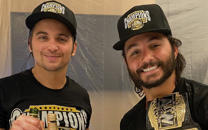 Young Bucks Celebrate With Their Own ‘Bubbly’ After AEW Full Gear