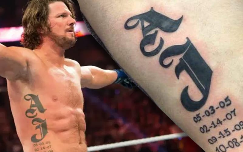 Fan Gets Exact Replica Of AJ Styles’ Tattoo Including His Children’s Birth Dates