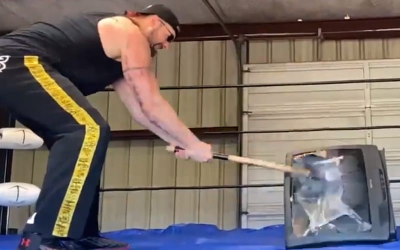 Lance Archer Destroys Television With Sledgehammer In Sick Slow-Motion Video