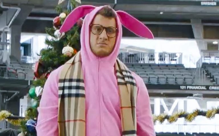 MJF Puts On Ralphie’s Pink Bunny Suit As AEW Stars Reenact Scenes From ‘A Christmas Story’