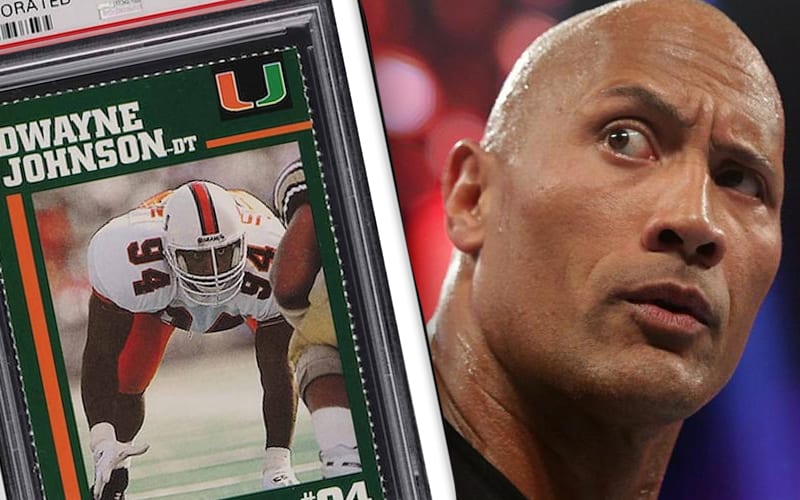 The Rock’s College Football Card Sells For INSANE Money At Auction
