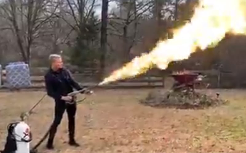 Darby Allin Plays With Flamethrower During Typical Sunday Afternoon