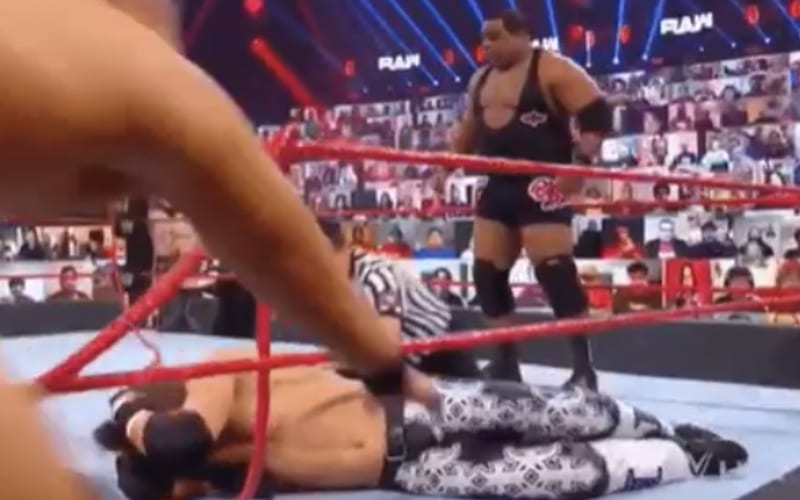 Keith Lee Breaks The Ring During WWE RAW