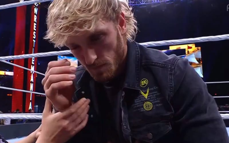 Logan Paul Takes Stunner From Kevin Owens At WrestleMania