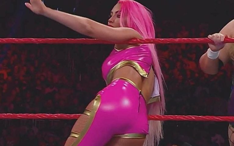 Eva Marie Has Wardrobe Malfunction During Match On WWE RAW.