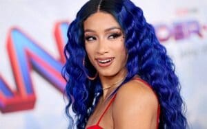 Sasha Banks Sizzles In Red Dress At Spider-Man: No Way Home Premiere