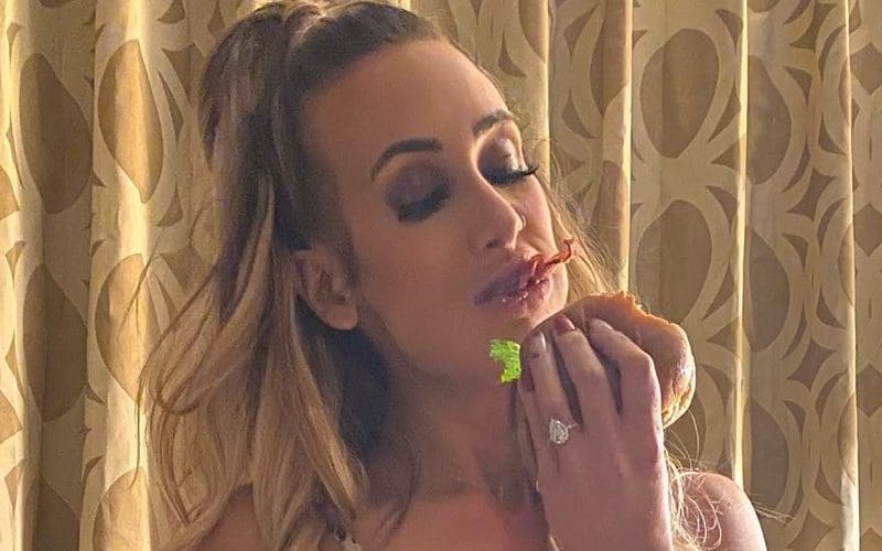 Carmella Eats Wendy’s In Stunning Lingerie Photos