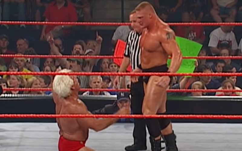 Brock Lesnar Took Care Of Ric Flair During Their 2002 Match
