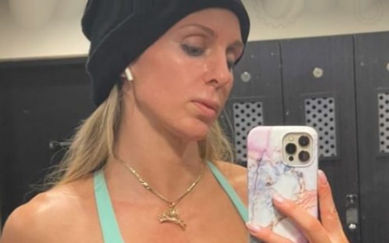 Charlotte Flair Works Up A Sweat For Smoking Gym Selfie
