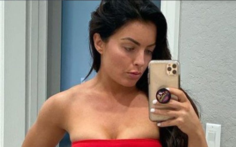 Mandy Rose Flaunts Red Bikini In No Filter Photo