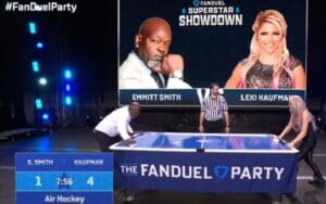 Alexa Bliss Took On NFL Legend Emmitt Smith In Air Hockey Before Super Bowl LVI