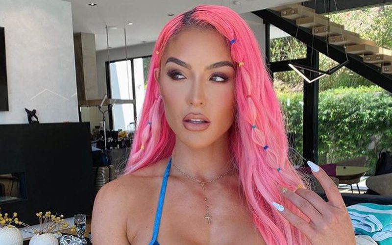 Eva Marie Busts Out Cotton Candy Colors In Breathtaking Bikini Photo