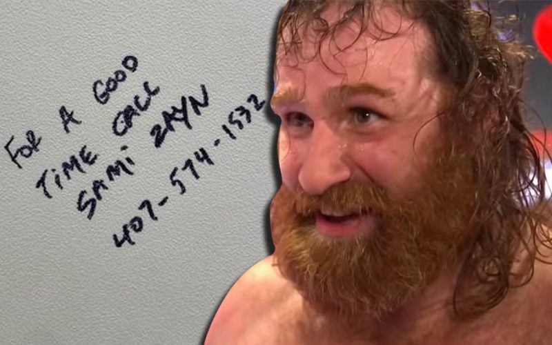 Sami Zayn Can’t Believe Someone Wrote His Phone Number In A Public Bathroom