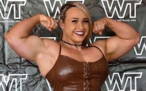 Jordynne Grace Flexes On Red Carpet In Tiny Leather Top