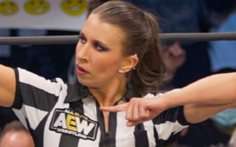 AEW Referee Aubrey Edwards Dragged For Looking Like She’s Playing Twister
