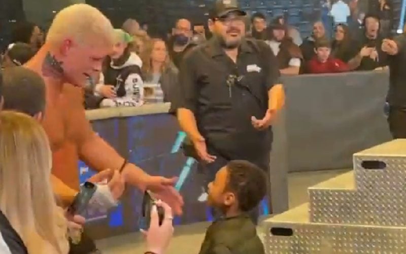 Cody Rhodes Has Incredible Reaction After Young Fan Jumps Barricade To See Him After WWE SmackDown