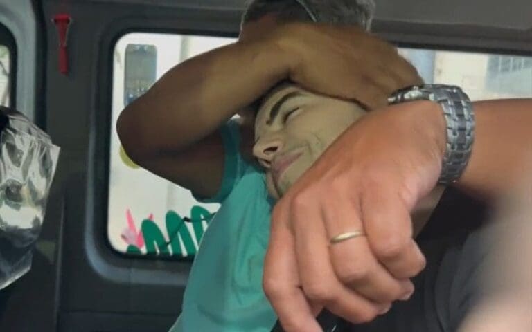 Sammy Guevara Cuddles With Tay Conti's Father In Hilarious Video