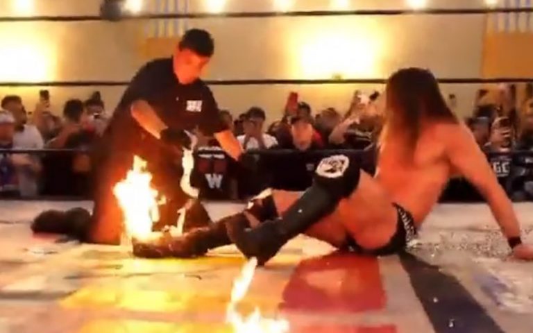 Joey Janela Sets Foot On Fire In Epic Botch During GCW Pay-Per-View