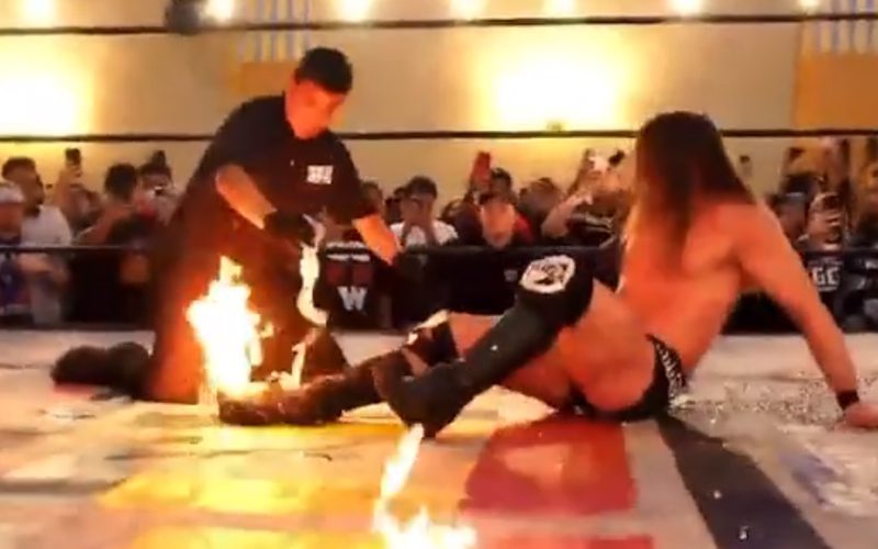 Joey Janela Sets Foot On Fire In Epic Botch During GCW Pay-Per-View