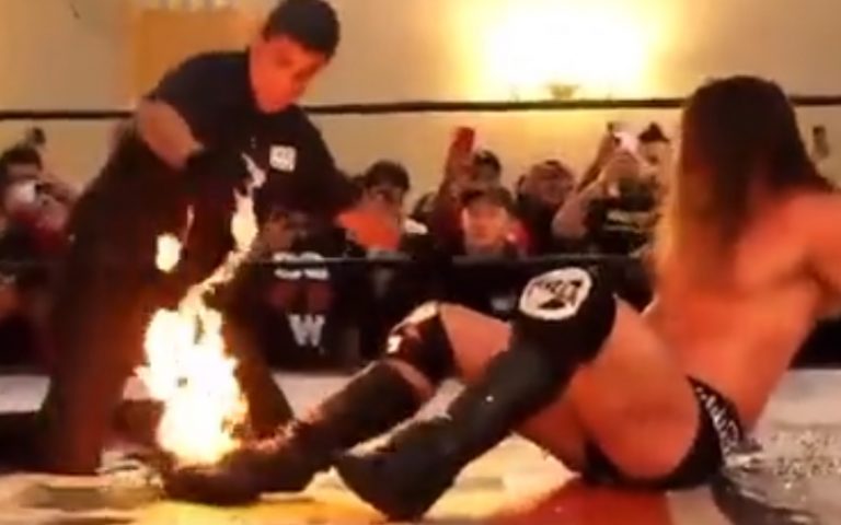 Joey Janela’s Current Status After Setting His Foot On Fire During Insane Spot