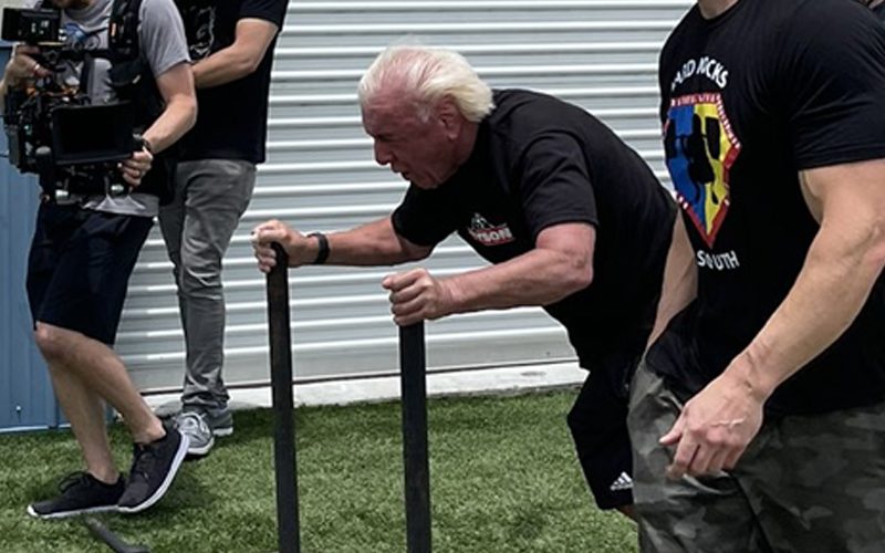 Ric Flair Spotted With Camera Crew While Preparing For Last Match