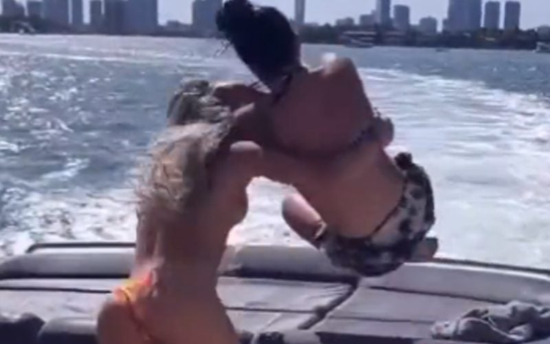 Sonya Deville Hits Liv Morgan With RKO While Chilling In Bikinis On A Boat