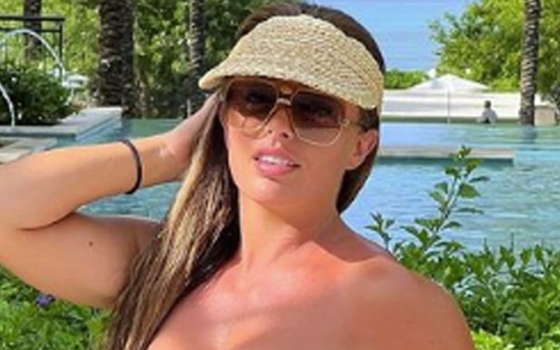Mandy Rose Stuns In Skimpy White Bikini Photo Drop