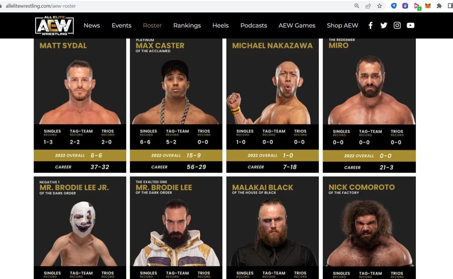 AEW Removes MJF From Their Roster Page & Online Store