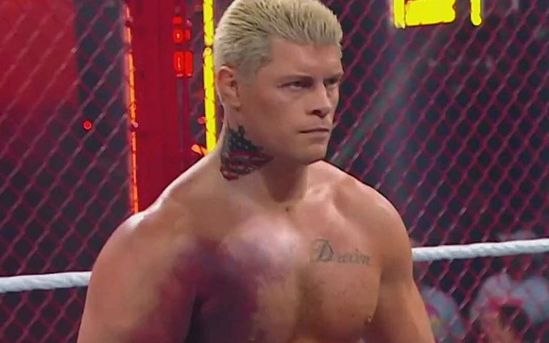 Cody Rhodes Wrestles WWE Hell In A Cell Match Through Gruesome Injury
