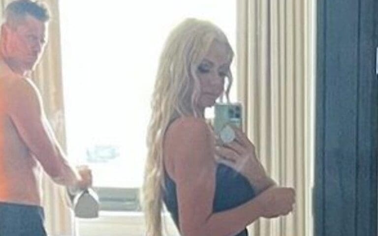Maryse Slays In Black Bodysuit Selfie While Miz Does The Ironing