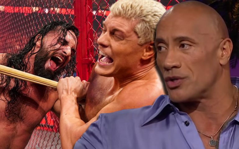 The Rock Gives Cody Rhodes & Seth Rollins Huge Props For Their Hell In A Cell Match