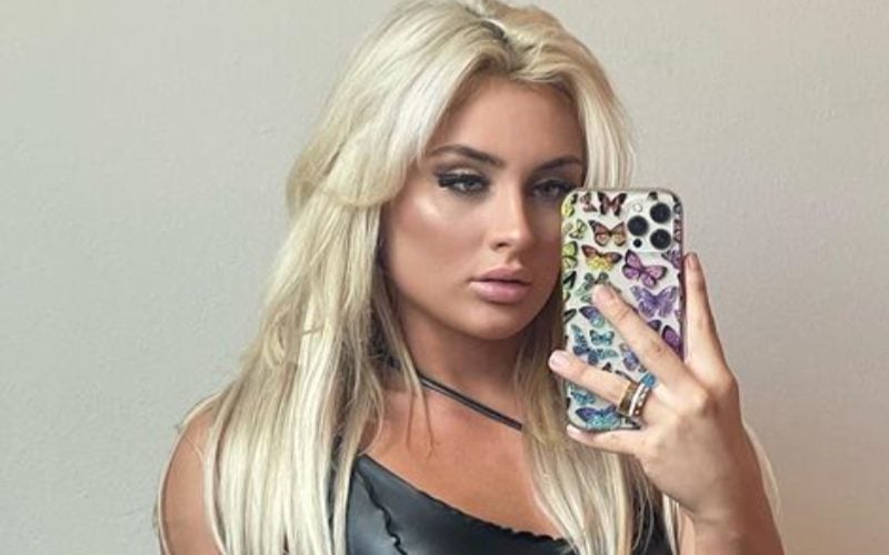 Tiffany Stratton Is On Her Way While Covered In Leather For Seductive Selfie