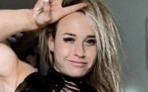 Jordynne Grace Shows Off Big In Tight Leather Mini Skirt