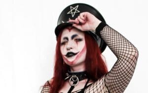 Abadon Straddles A Chair In Seductive Leather Photo Drop