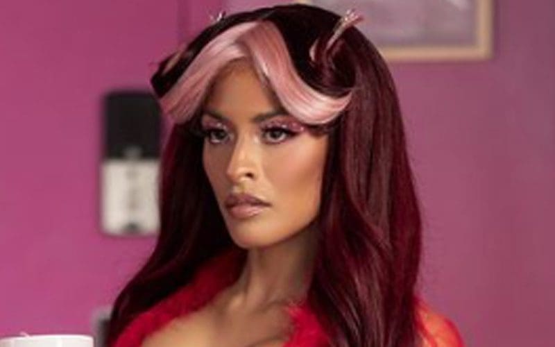 Zelina Vega Shows Off Big In Seductive Red Lingerie Photo Drop
