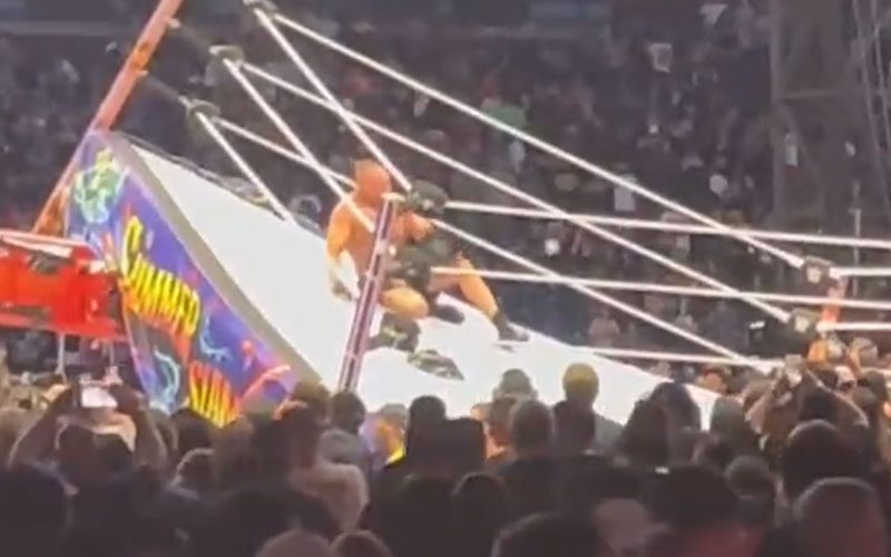 Brock Lesnar Hung Out In Broken Ring After WWE SummerSlam Went Off The Air