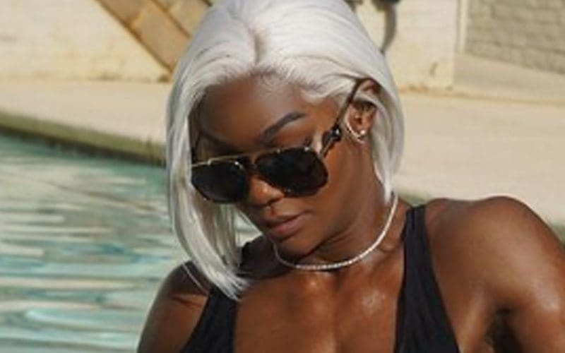 Jade Cargill Takes A Dip In Stunning Black Cut-Out Swimsuit Photo Drop